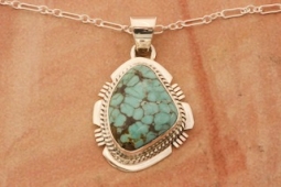 Genuine Number 8 Mine Turquoise Native American Pendant